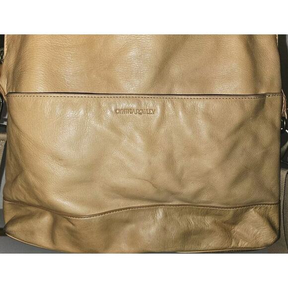 Cynthia Rowley Brown Foldover Leather Satchel Women's Handbag - Picture 3 of 16